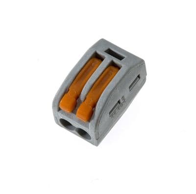 2 Way Cage Clamp Electrical Reusable Wire Connector Terminal Block 240V 32Amp
