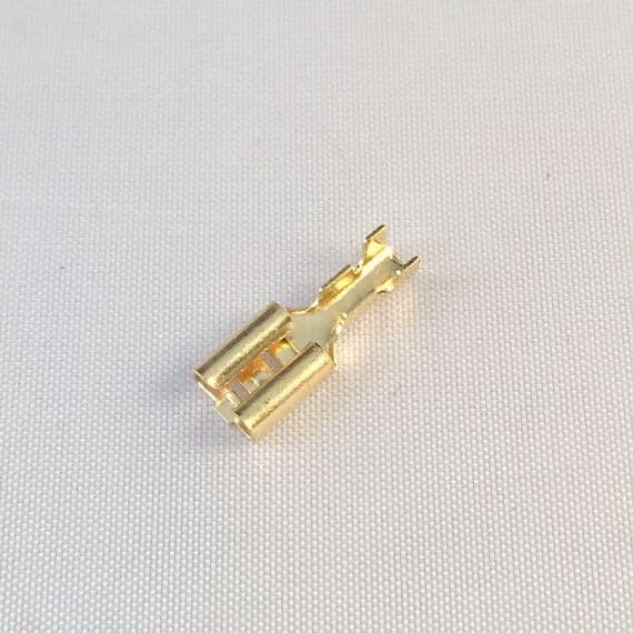 4.8 x 0.5mm Female Push-On Brass Receptacle (Pack of 100)