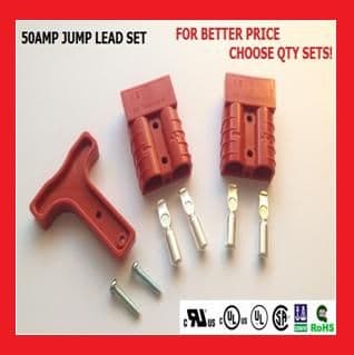 50A Powerpole Jump Start Lead, RED  (Price Per KIT)