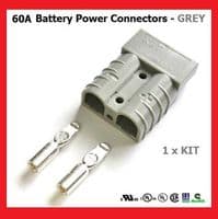 60 Amp BMC2S-GREY Two Pole Grey Power Connector (Price Per KIT)