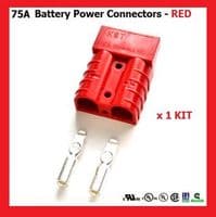 75 Amp BMC2S-RED BMC14AG Two Pole Red Power Connector (Price Per KIT)
