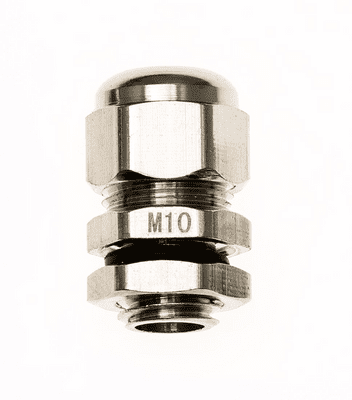 BCG-M10-6 M10 x 1.5 Nickel Plated Brass Cable Gland 3-6mm IP68