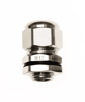 BCG-M12-8 M12 x 1.5 Nickel Plated Brass Cable Gland 4.5-8mm IP68