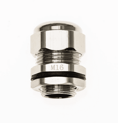BCG-M16-10 M16 x 1.5 Nickel Plated Brass Cable Gland 6-10mm IP68