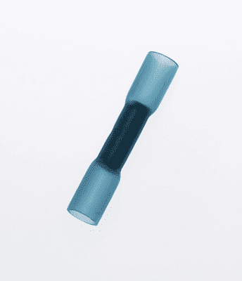 BHT2 BLUE Heat Shrink Butt Splice Connector Crimp Terminals, 16 Amp 1.5-2.5mm² (Pack of 100)