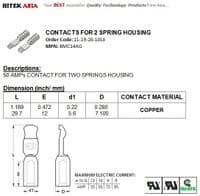 BMC14AG Contact 75 Amp 6AWG 16mm² Silver Plated Copper