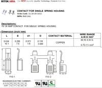 BMC1AG - 15 Amp Single Pole DC Power Contact, 20 - 16 AWG, Silver Plated Copper