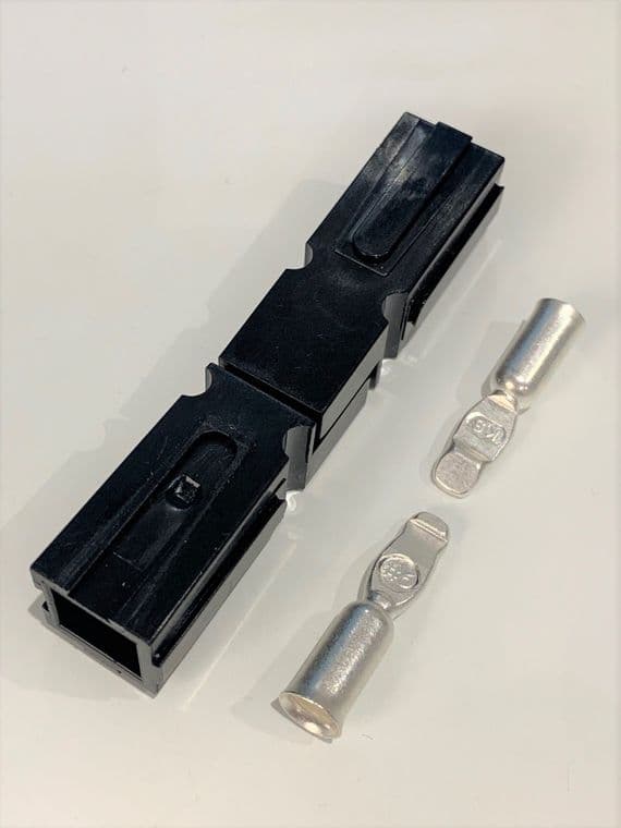 BMC1M-BLACK 75 Amp Interlocking Modular Black Single Pole Battery Power Connectors and Contacts (PR)