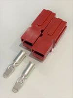 BMC1M-RED 75 Amp Interlocking Modular Red Single Pole Battery Power Connectors and Contacts (Pair)