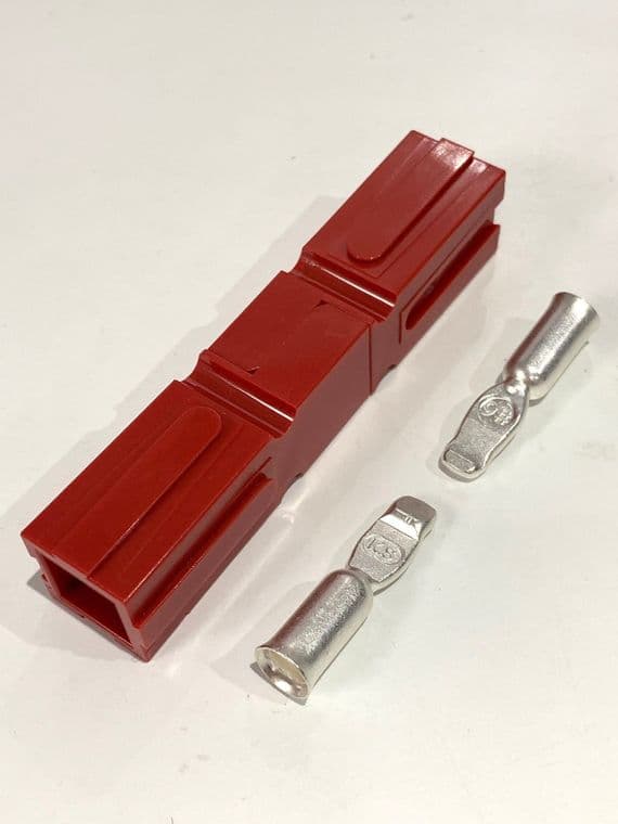 BMC1M-RED 75 Amp Interlocking Modular Red Single Pole Battery Power Connectors and Contacts (Pair)