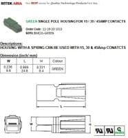 UK Stock - 15, 30, 45 AMP, Power Pole Connector Housing, Green (Price Each)