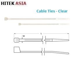 Cable Ties, 200mm, 4.6mm Width, Natural, K-200S (Pack of 100)