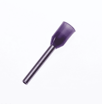 E0208 VIOLET 0.25mm² Bootlace Ferrules Cord End Terminals 8mm  long, PACK OF 100