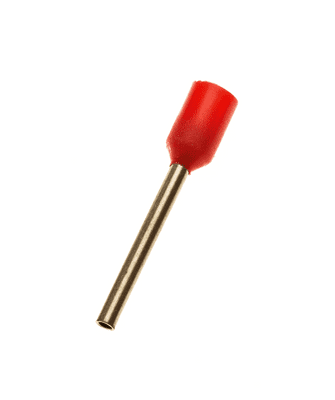 E0512 RED 0.5mm² Bootlace Ferrules Cord End Terminals 12mm long, PACK OF 100