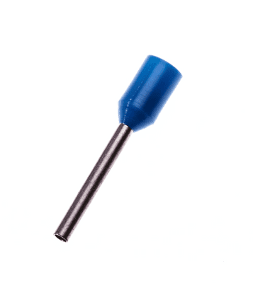 E7510 BLUE 0.75mm² Bootlace Ferrules Cord End Terminals 10mm long, PACK OF 100