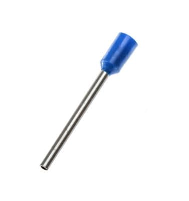E7518 BLUE 0.75mm² Bootlace Ferrules Cord End Terminals 18mm long, PACK OF 100