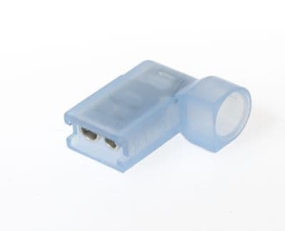 FLDNY2-187(5)A  4.8 x 0.5mm Push-On Flag Terminals, Blue Nylon (Pack of 100)