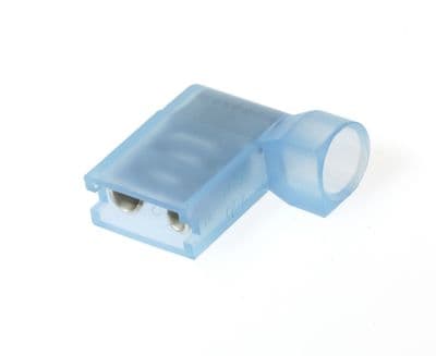 FLDNY2-250 6.35 x 0.8mm Push-On Flag Terminals, Blue Nylon (Pack of 100)