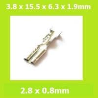 FM110-01B28L 2.8 x 0.8mm Female Push-On Tin Plated Brass Receptacle (Pack of 100)