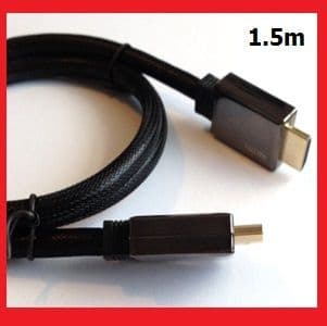 HDMI Cable, v1.4, 1.5m, High Speed Ethernet Gold 1080p 3D Video HDTV HD