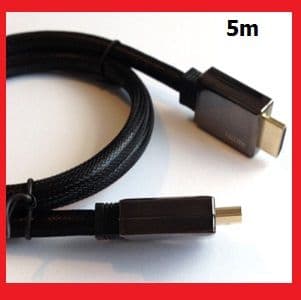 HDMI Cable, v1.4, 5m, High Speed Ethernet Gold 1080p 3D Video HDTV HD