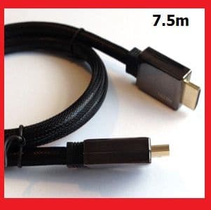 HDMI Cable, v1.4, 7.5m, High Speed Ethernet Gold 1080p 3D Video HDTV HD