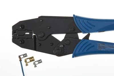 HS-05FL  Ratchet Crimp Tool for Non-insulated 4.8mm and 6.35mm  FLAG Terminals 0.5 - 2.5mm²