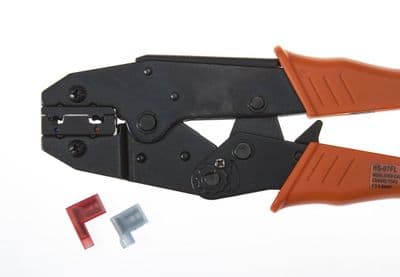 HS-07FL Ratchet Crimp Tool for Insulated Red Blue Female FLAG Terminals 1.25 - 2.5mm² 22-14 AWG