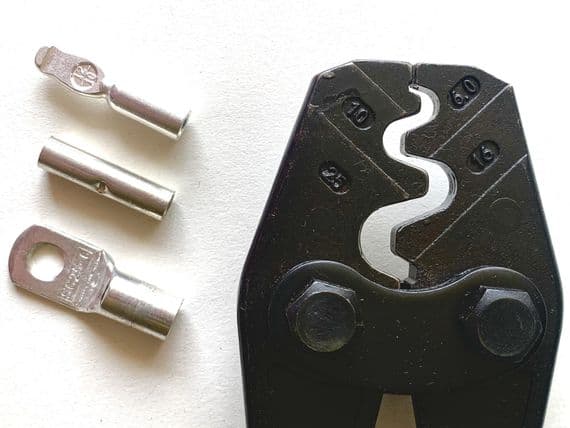 HS-22 Ratchet Crimp Tool for Non-insulated Ring, Fork, Copper Tube Lug Terminals 5.5 - 25mm²