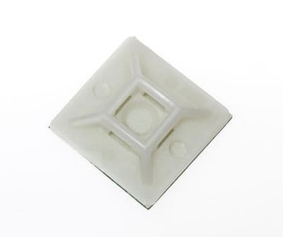 HW-4A Cable Tie Mount 28mm x 28mm Nylon Adhesive Backed (Pack of 100)