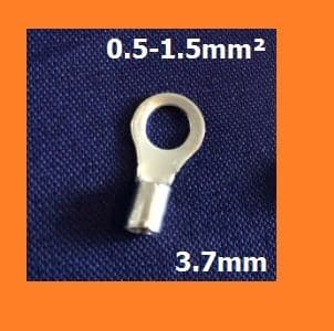 M3.5 Non-Insulated Ring Crimp Terminals 3.7mm diameter, 0.5-1.5mm², Pack of 100