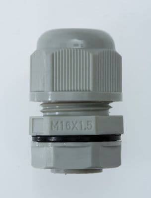 NCG-M16-10 GREY - M16 x 1.5 Cable Gland, IP68, 5-10mm, UL Nylon 66