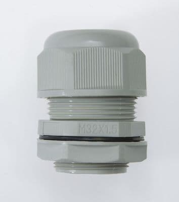 NCG-M32-22 GREY - M32 x 1.5 Cable Gland, IP68, 15-22mm, UL Nylon 66