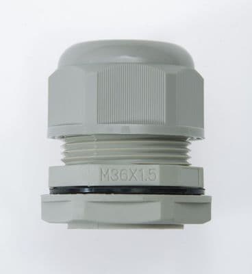 NCG-M36-25 GREY - M36 x 1.5 Cable Gland, IP68, 17-25mm, UL Nylon 66