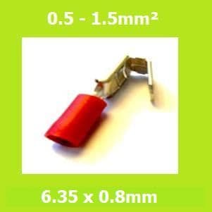 Piggy Back Terminal, PBDD1-250, Double Crimp, RED, Vinyl Insulated, (Pack of 100)