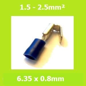 Piggy Back Terminal, PBDD2-250, Double Crimp, Blue, Vinyl Insulated,  (Pack of 100)