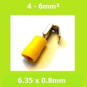 Piggy Back Terminal, PBDD5-250, Yellow, Double Crimp, Vinyl Insulated, (Pack of 100)