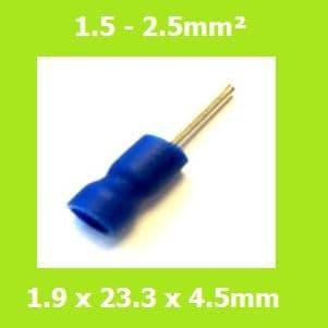 Pin Terminal, PTV 2-12, BLUE, Vinyl Insulated, PAck of 100
