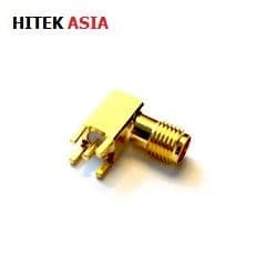 SMA Connector, JACK, BULKHEAD, RIGHT ANGLE, 19-49-5-TGG