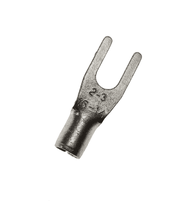 SNB1.25-3.5S 3.7mm M3.5 Non-Insulated Fork Crimp Terminal 0.5-1.5mm² 22-16AWG (Pack of 100)