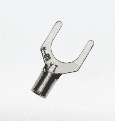 SNB1.25-6S 6.5mm M6 Non-Insulated Fork Crimp Terminal 0.5-1.5mm² 22-16AWG (Pack of 100)