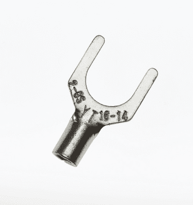 SNB2-6S 6.5mm M6 Non-Insulated Fork Crimp Terminal 1.5-2.5mm² 16-14AWG (Pack of 100)