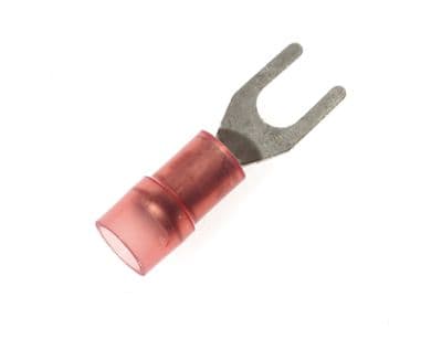 SNYDL1-3.7 Red Nylon Insulated Double Crimp 3.7mm Fork Terminal (Pack of 100)
