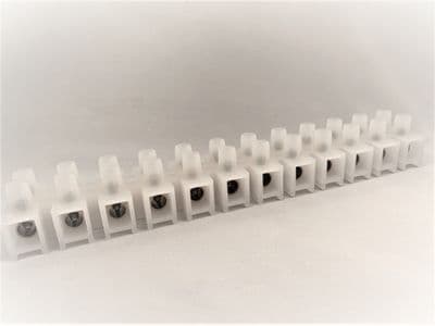 TB-100A 100 Amp 12 Way Screw Terminal Strip Connector Block 40mm² 450V Polyethylene