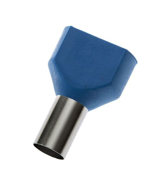 Twin, Bootlace Ferrule, 16mm2, Blue, 14mm, TE16-14-BLUE (Pack of 100)