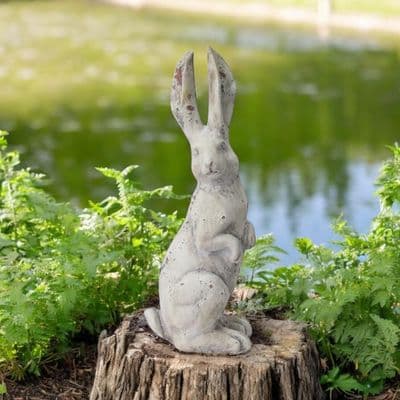 35CM CREAM RESIN RABBIT