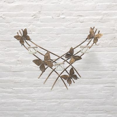 55CM METAL CANDLE HOLDER BUTTERFLY