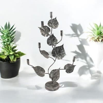 77CM GOLD METAL CANDLE HOLDER