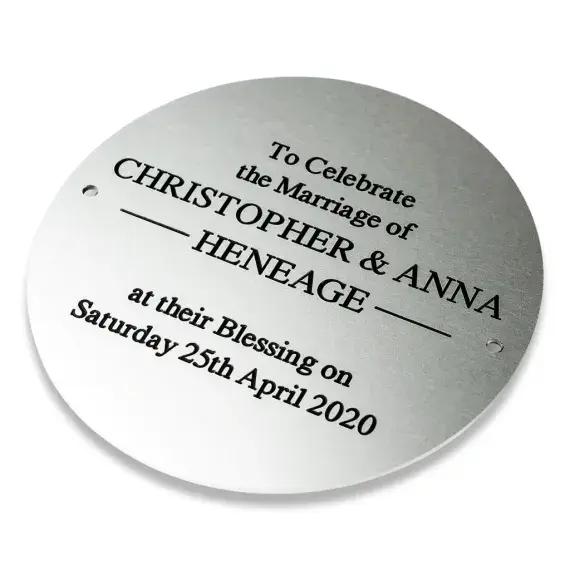 Aluminium Circular plaque 4