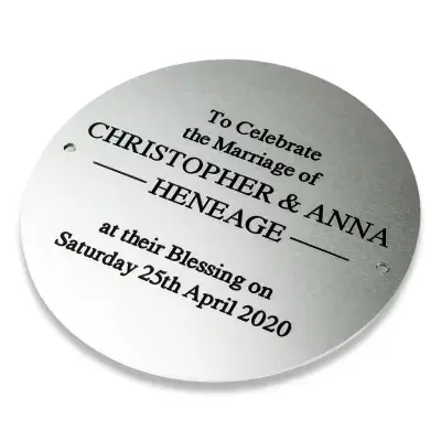 Aluminium Circular plaque 6